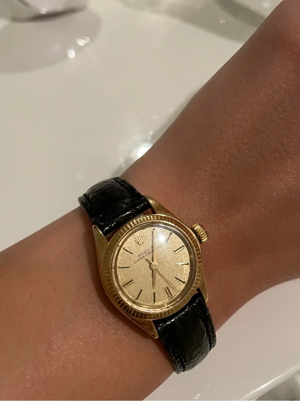 14K Gold Rolex Oyster Perpetual Lady 6719